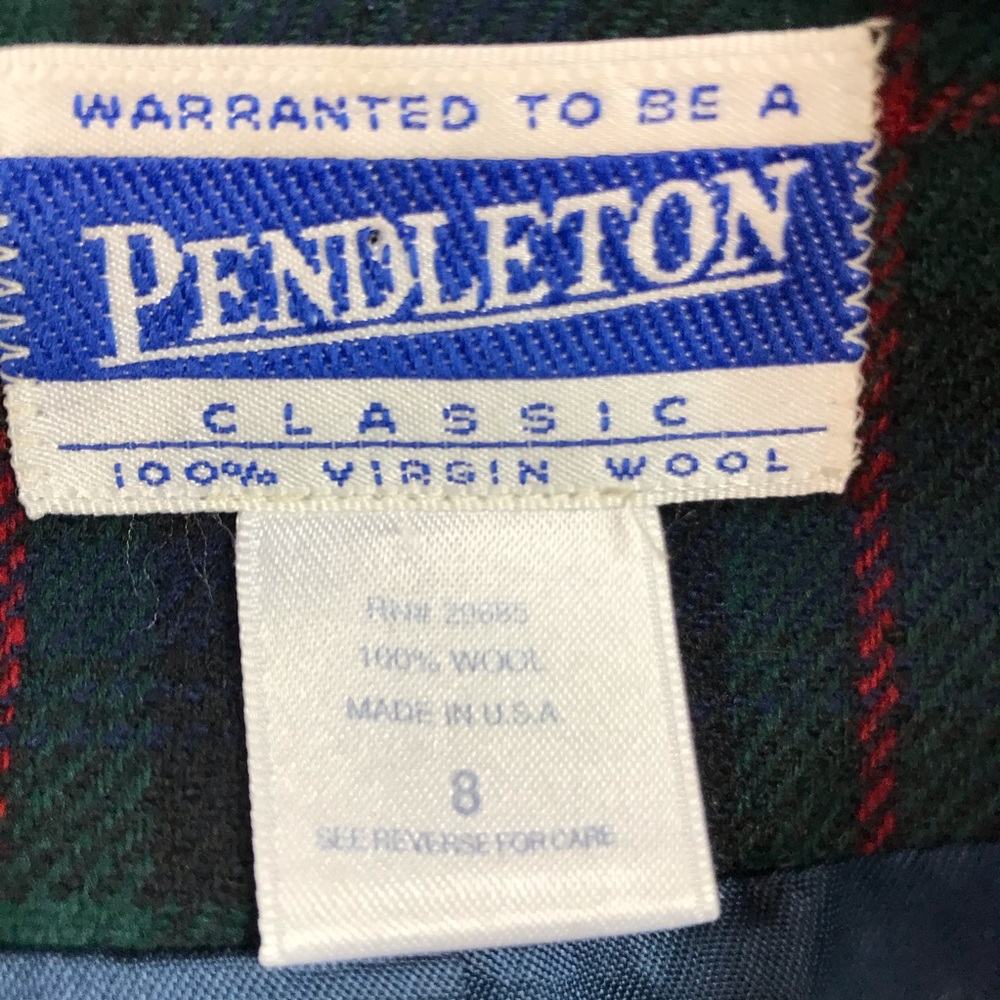 Double Breasted Blazer Pendleton Red Blue Check 8 - image 4